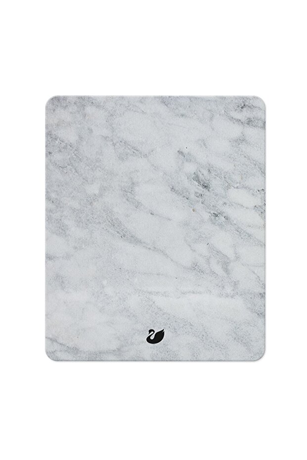 لوحة ماوس مستطيلة الشكل من الرخام باللون الرمادي مع وسادة ماوس داعمة للمعصم - 2