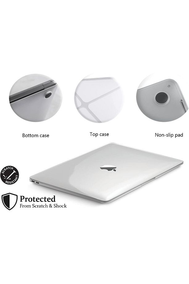 MacBook Air 13" Kılıf Kapak A2337(M1)/ A2179/ A1932, İnce Sert Kabuk Koruma Kılıfı - 2