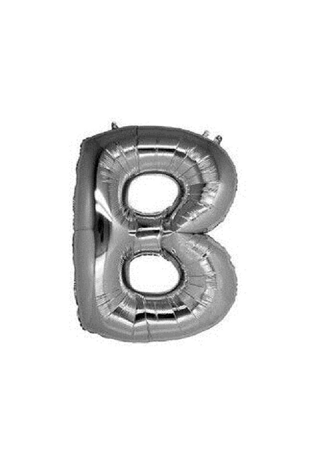 Letter B Silver Foil Balloon 16 Inch 40 cm
