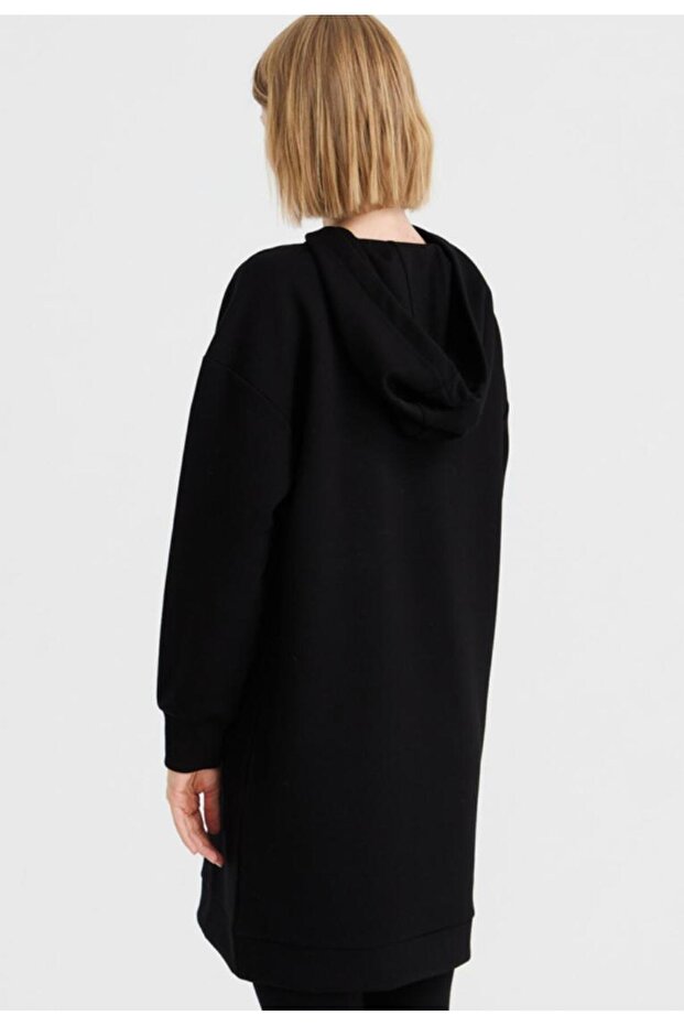 Siyah Sweat Elbise - 2