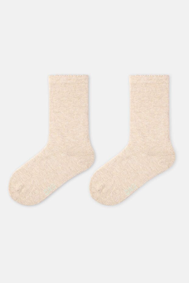 Mint Kız Çocuk Fırfır Lastikli Çorap 2'Li - 6