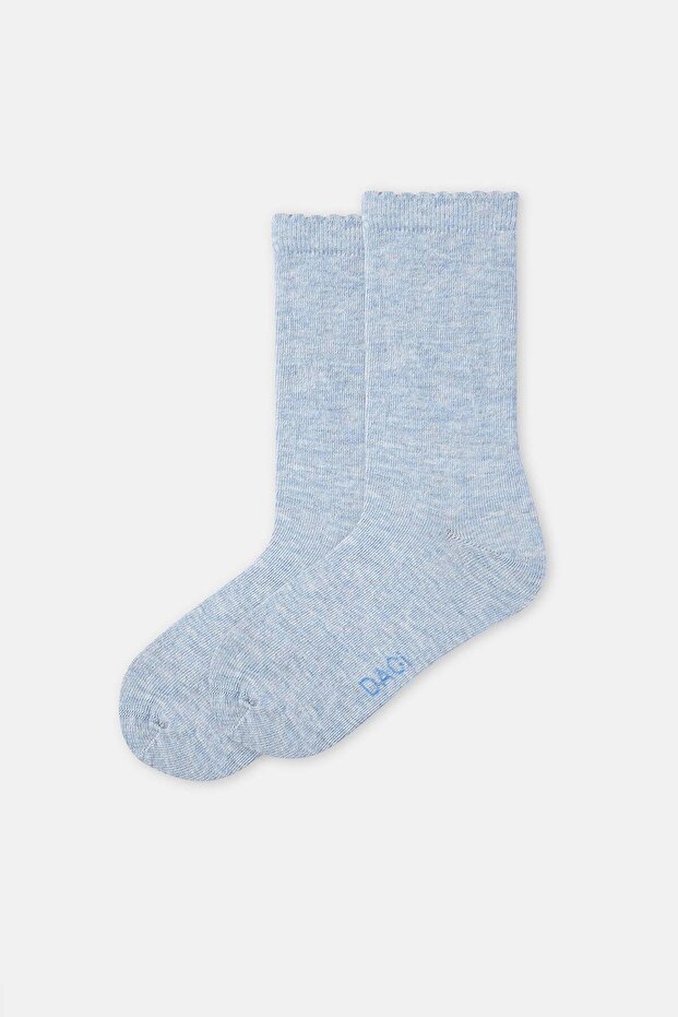 Mint Kız Çocuk Fırfır Lastikli Çorap 2'Li - 2