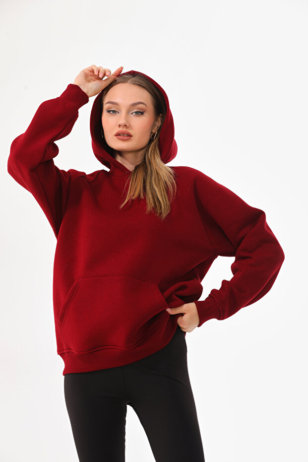 Kapüşonlu Oversize Sweatshirt - 3