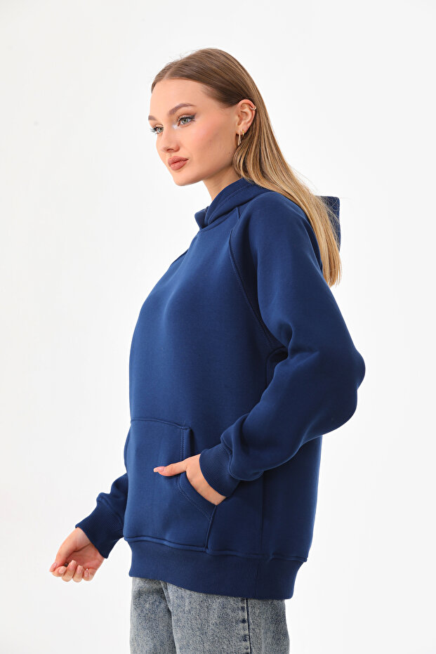 Kapüşonlu Oversize Sweatshirt - 4