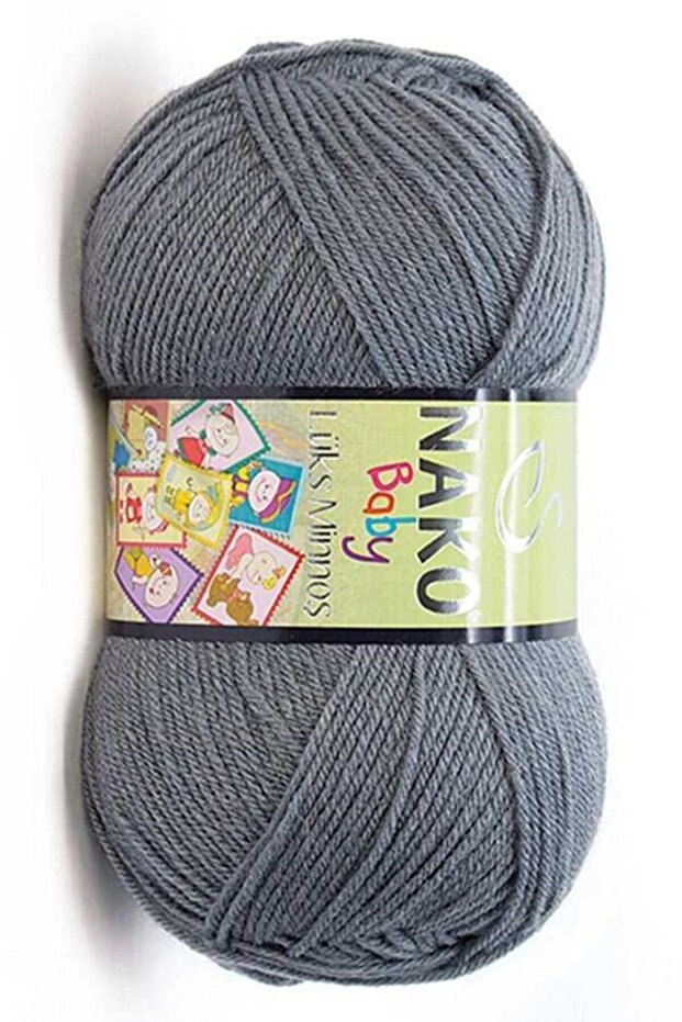 Luxury Minnoş Hand Knitted Yarn 5-Piece Castle Stone 131