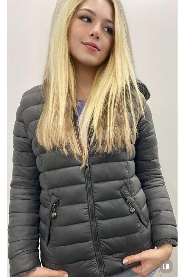 Women's Italian Design Hooded Double Sided Long Sleeve Coat