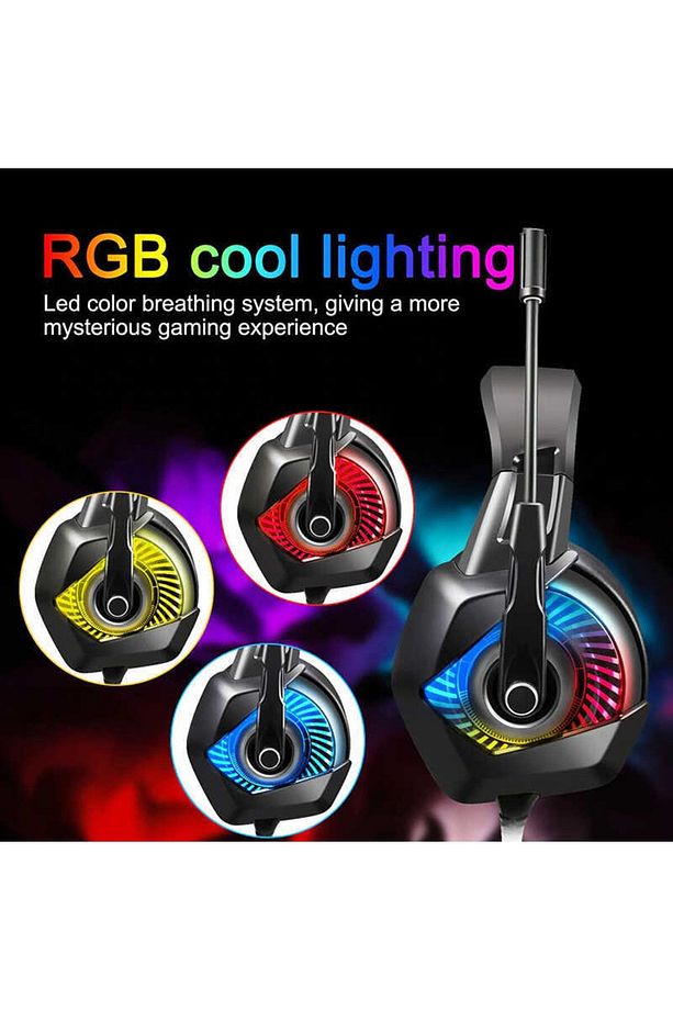 Iphone Ipa Uyumlu Rgb Kafa Kulak Üstü Oyuncu Kulaklığı(xbox,ps,pc,switch,laptop,ios+android Cihazlar - 3
