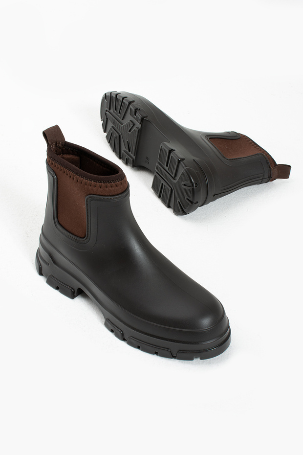 Brown Matte Waterproof Women's Boots with Warm Scuba Lining Ft2024
