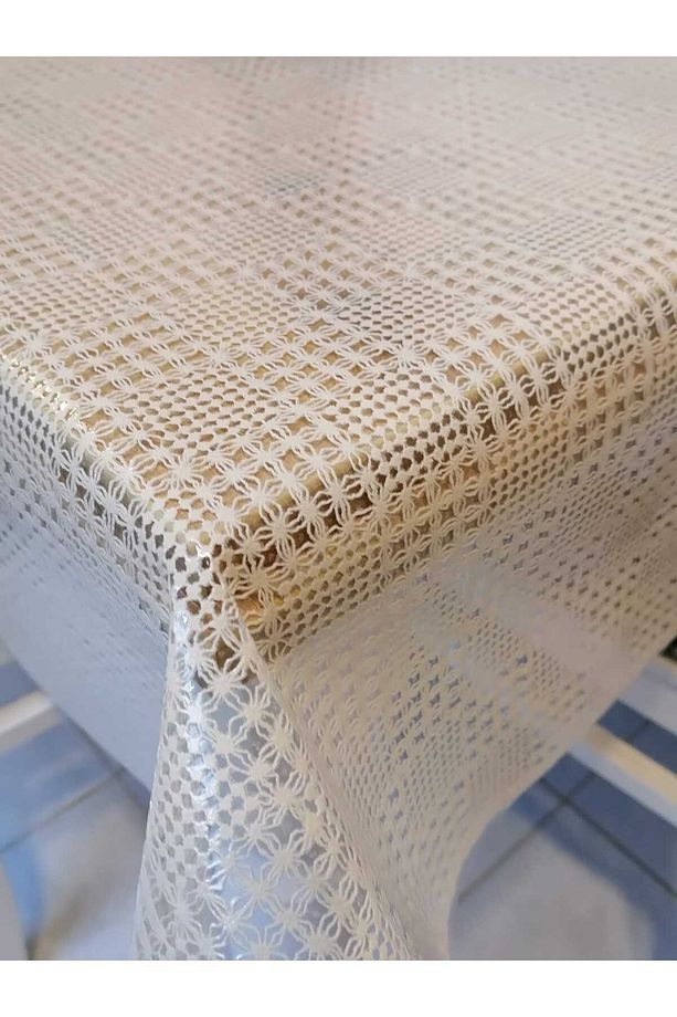 KREM İTHAL PVC MUŞAMBA - DESENLİ SİLİNEBİLİR MASA ÖRTÜSÜ - 5