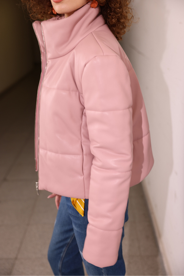 Deri Şişme Mont - 3