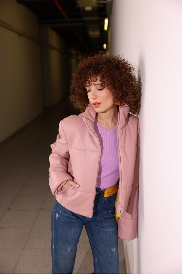 Deri Şişme Mont - 1