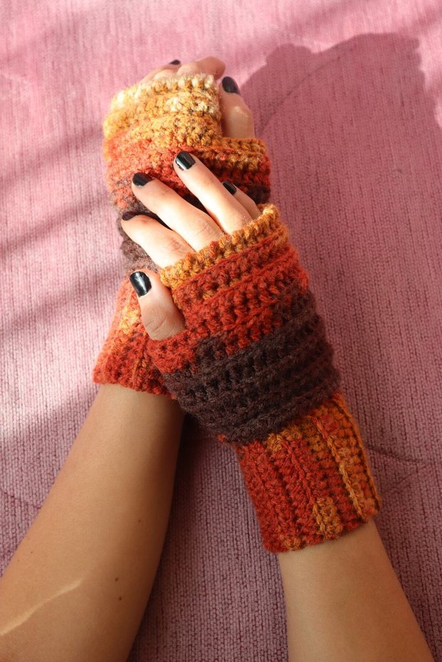Hand Knitted Fingerless Gloves / Hand Knitted Gloves / Fingerless Gloves / Half Gloves /