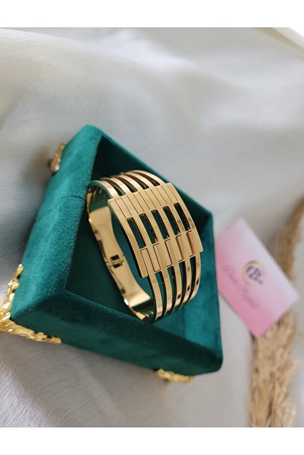 6 sıralı solmayan Çelik kaburga bilezik - 1