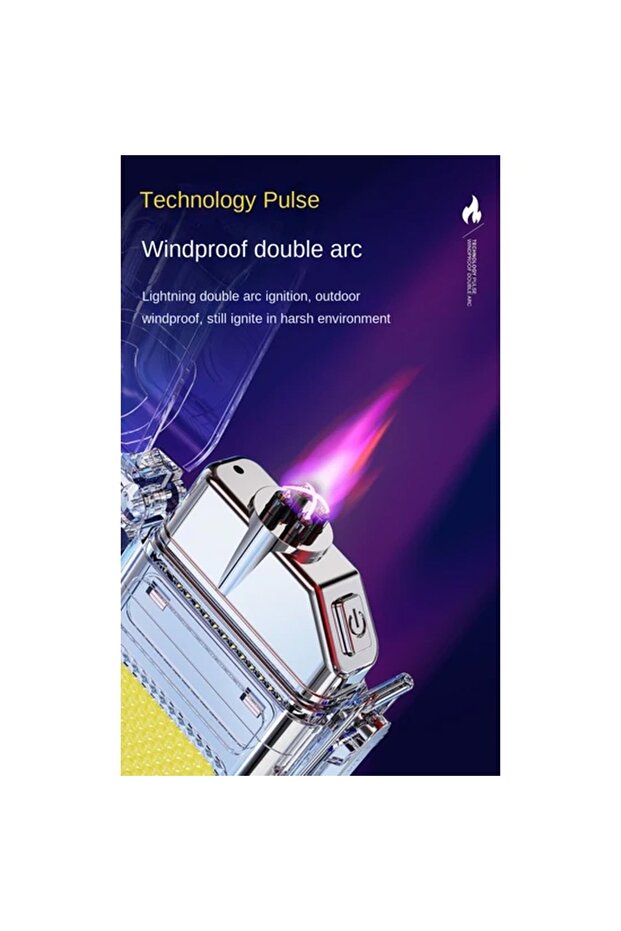 Plazma Şarjlı Ledli Çakmak - 4