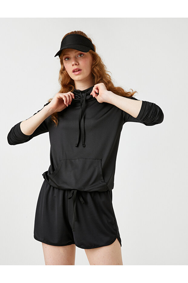 Women's Black Sweatshirt 3WAK10074NK