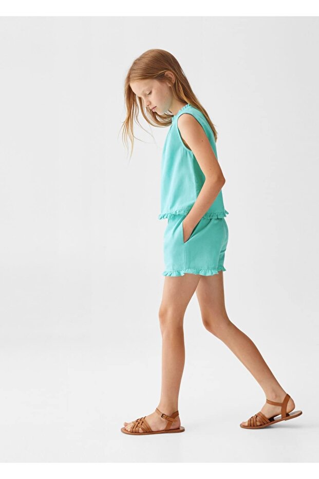 Büzgü detaylı şort - 2