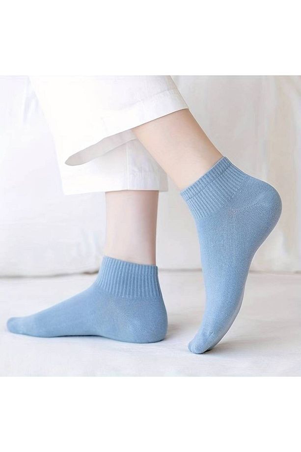 Kadın Extra Soft Renkli Yarım Konç Kolej Çorap Seti 8 Çift - 3