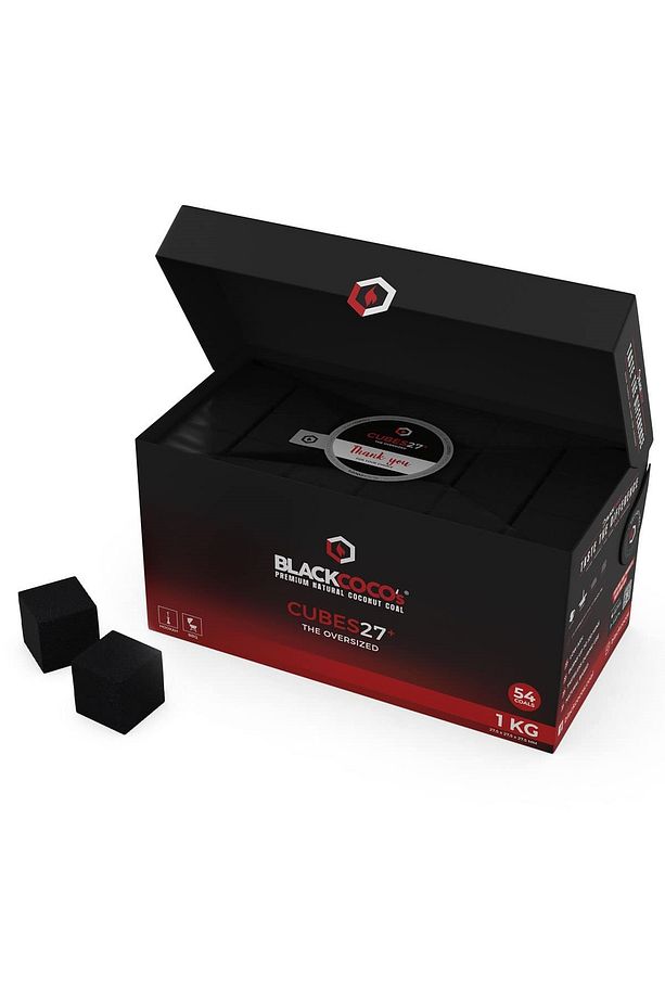 Black Coco's Küp Nargile Kömürü 27er 1 KG - 1
