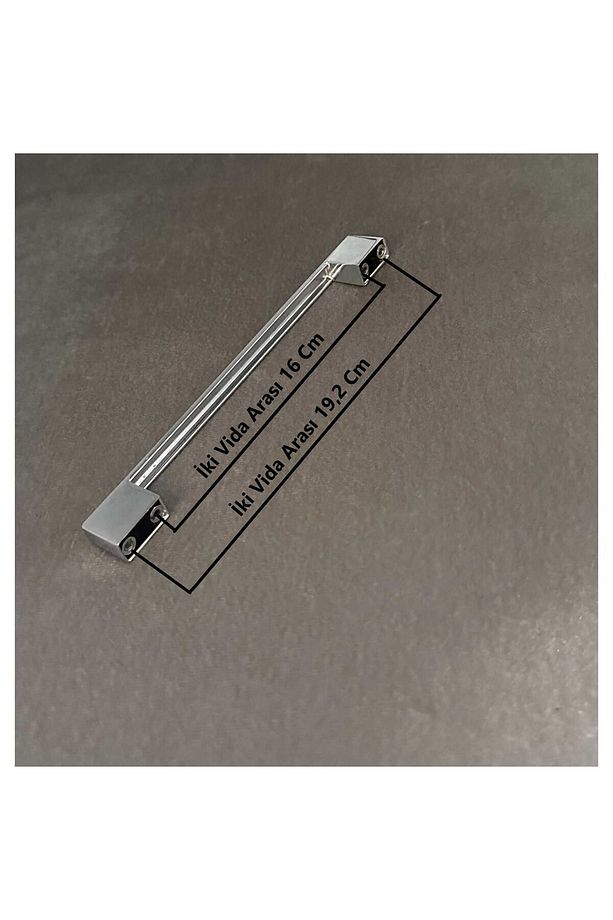 Star Mat Parlak Krom Mutfak Dolap Çekmece Köprü Kulpu 160 Mm 192 Mm (16 Cm - 19,2 Cm) 3 Adet - 2