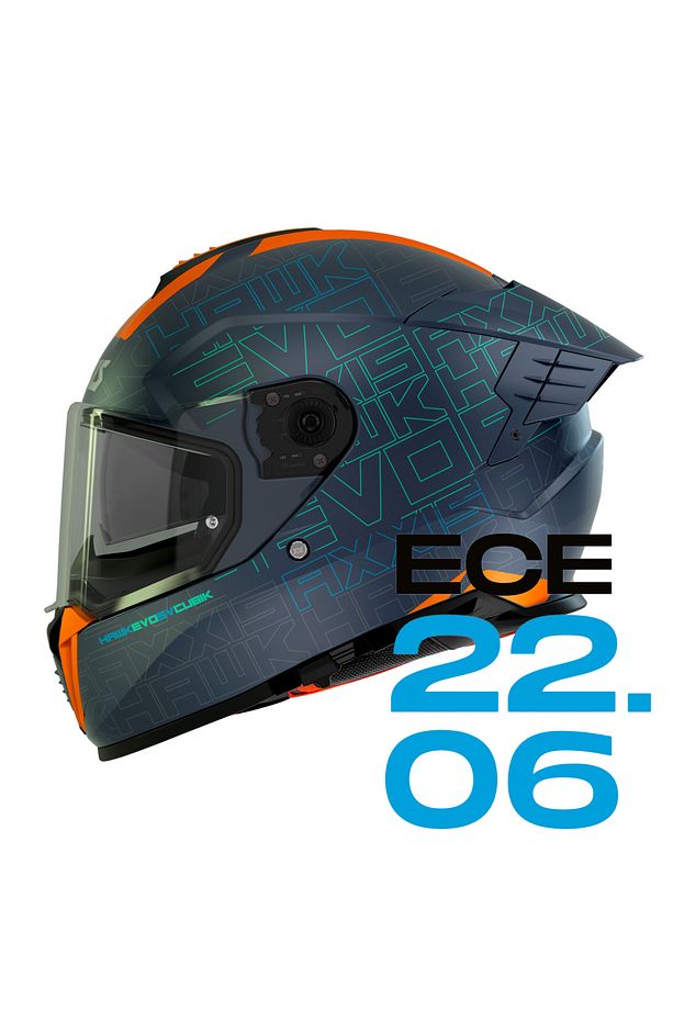 HAWK SV EVO IXIL C7 MATT BLUE MOTOSİKLET KASKI ECE 22.06 ve DOT - 1