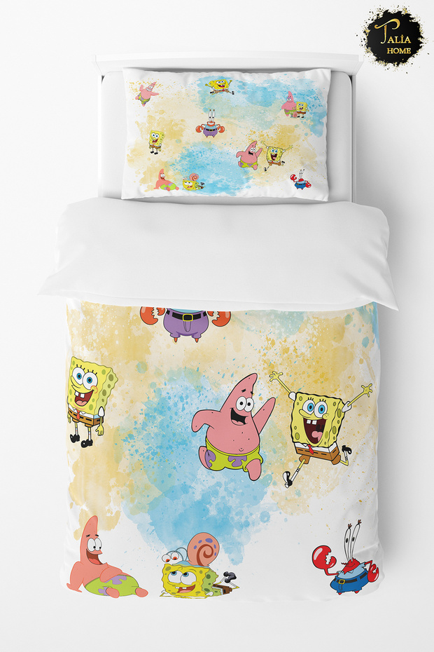 Sünger Bob Desenli Çocuk ve Bebek Nevresim Takımı SpongeBob TLAN-313 - 4