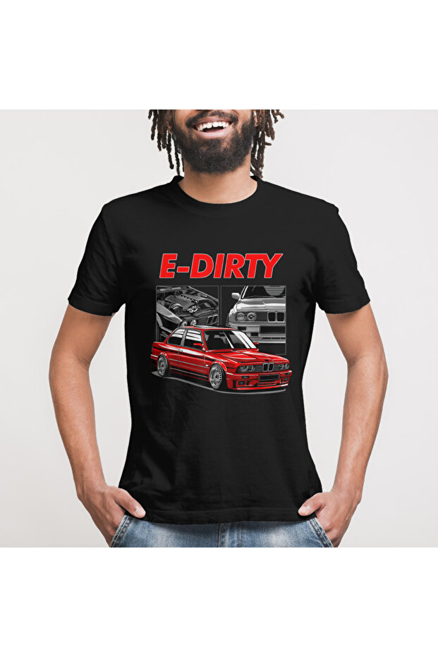 Bmw E30 E Dirty Erkek Tişört - 5