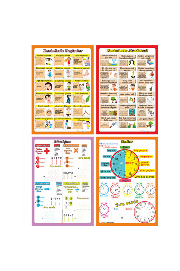İlkokul İngilizce - Türkçe - Matematik - 4