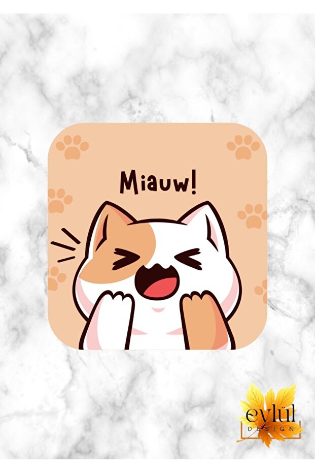 Cat Printed Special Design Printed MDF A Quality Square Coasters