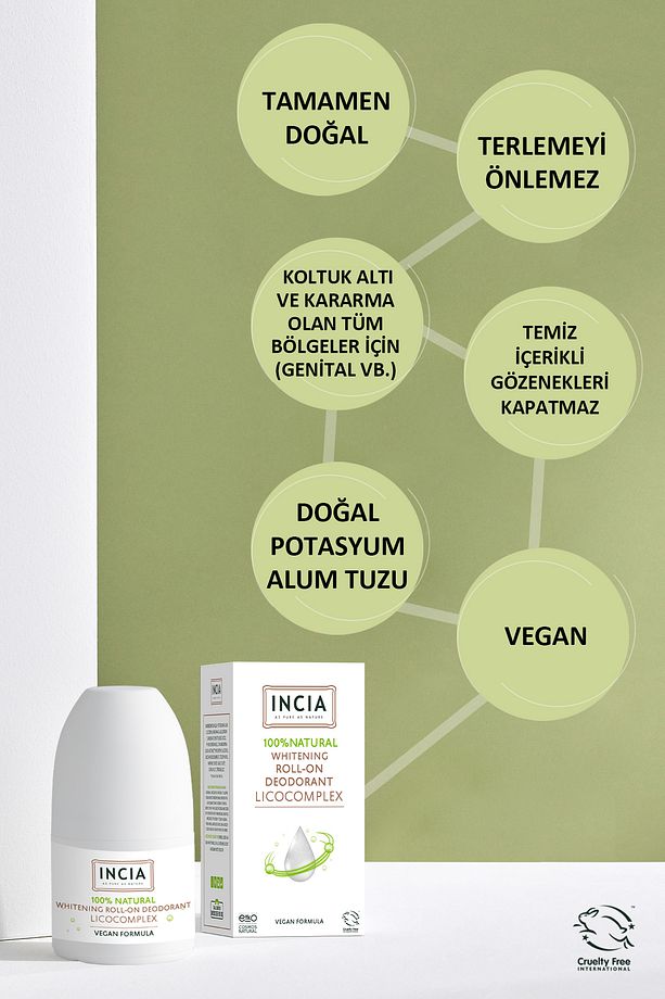%100 Doğal Roll On Deodorant Beyazlatıcı Ter Kokusu Önleyici Lekesiz 50 ml X2 Adet - 5