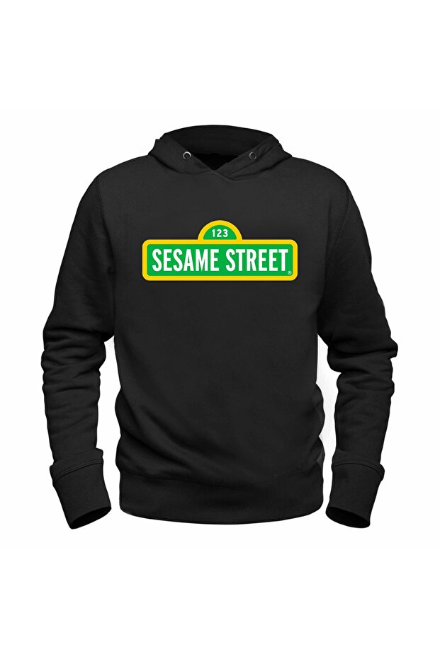Sesame Street Printed Children's Black Sweatshirt