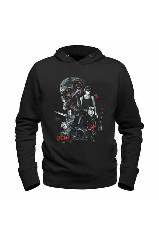 سويت شيرت أسود مطبوع للأطفال بتصميم Terminator