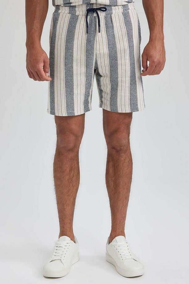 Regular Fit Keten Görünümlü Bermuda A9429ax23hs - 7