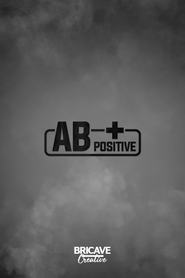 AB + Positive Blood Group Car-Motorcycle Glass Sticker 11.5x4cm
