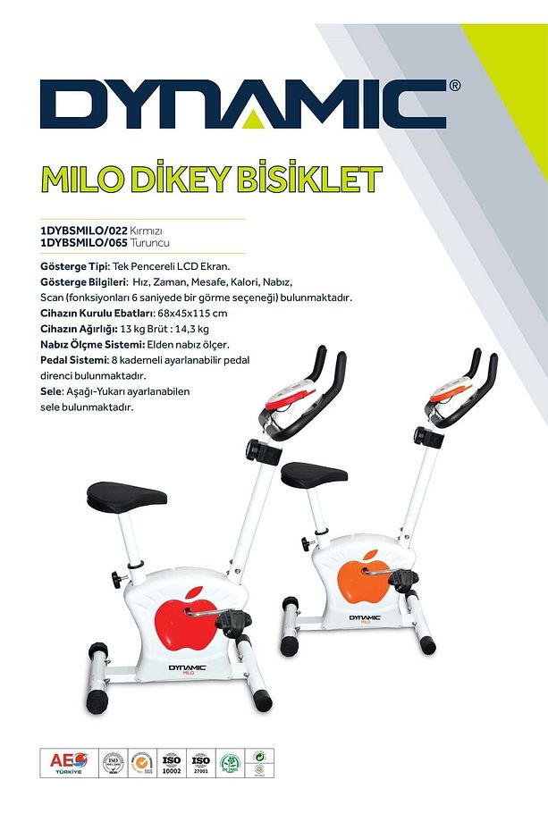 Dynamıc Mılo Manyetik Dikey Bisiklet Trnc-byz - 2