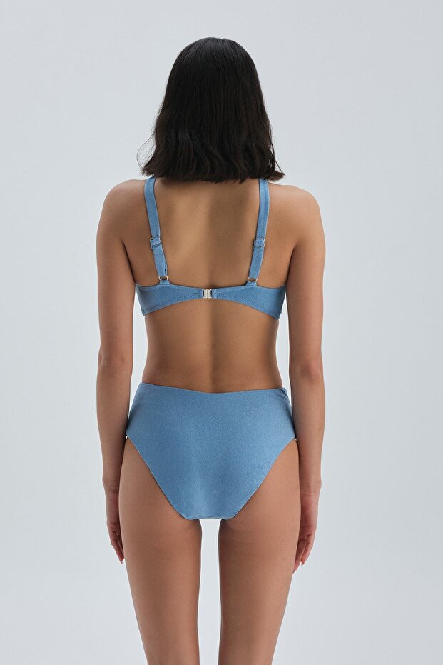 Modré zakryté plavky - 2