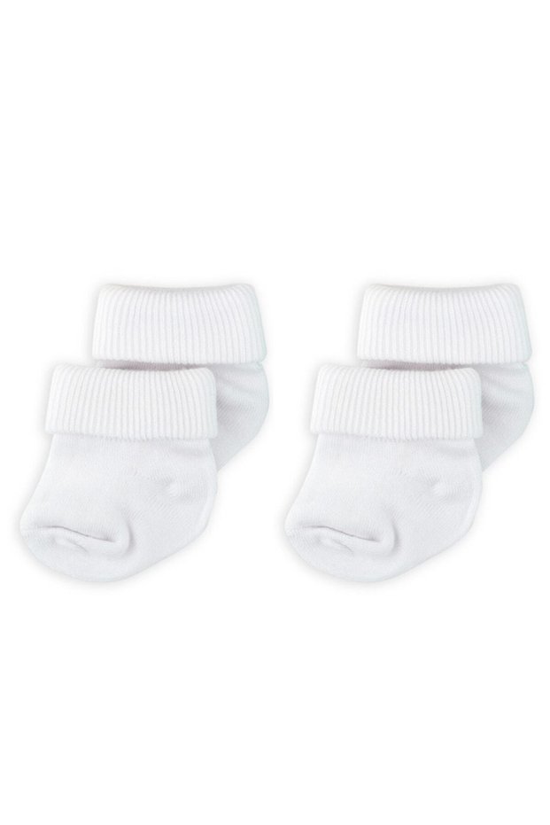 2 Pack Bamboo Baby Socks I Snow White I White Newborn Baby Girl Boy Socks
