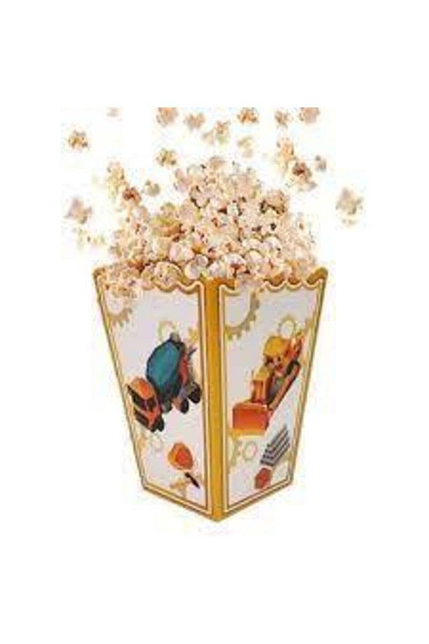 Inşaat Iş Makinaları Karton Popcorn Mısır Cips Kutusu 8 Adet - 2