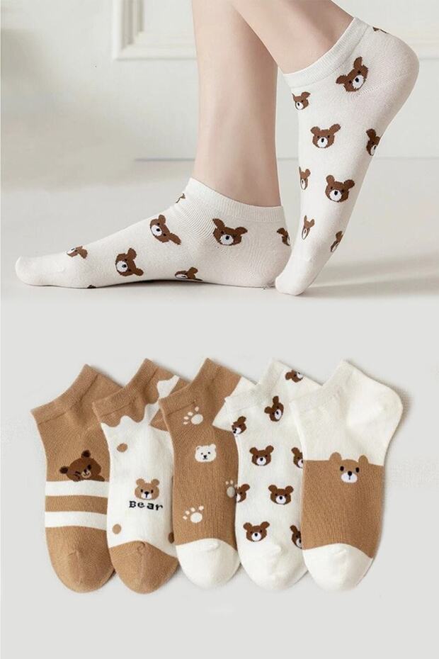 5' Li Sevimli Kadın Patik - 1