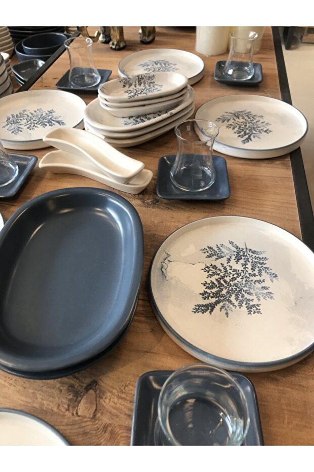 6 Kişilik 28 Parça Stackable Blue Magic Kahvaltı Takımı Çalı - 2