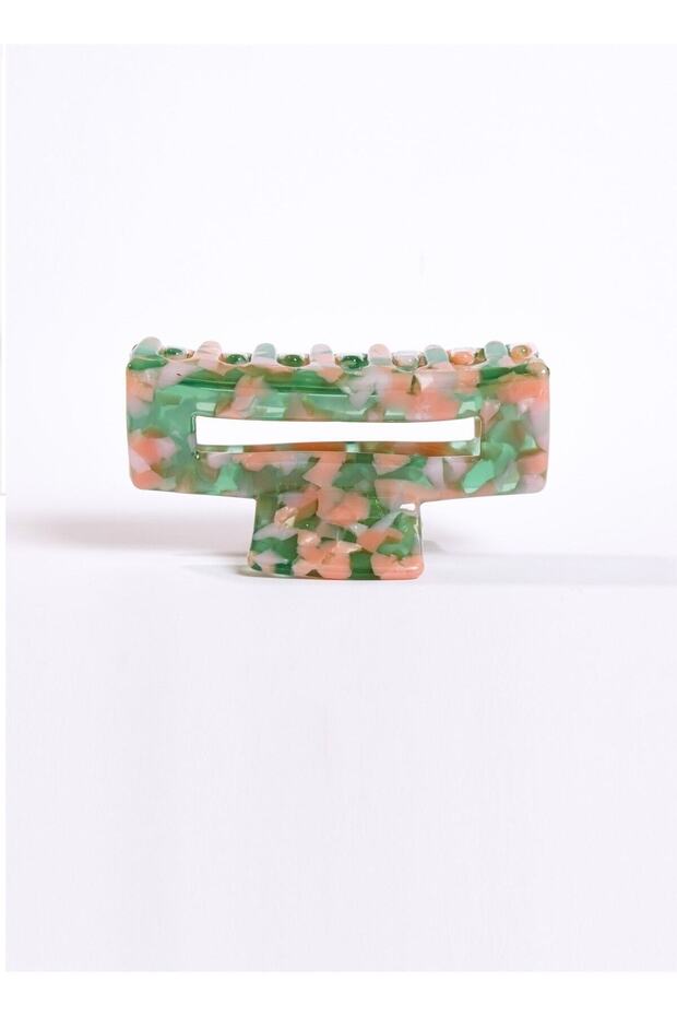 مشبك مزلاج منقوش بالرخام الأخضر، مادة عظمية عالية الجودة - 3