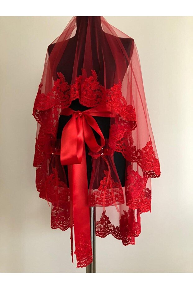 Kırmızı Fransız Dan Kuşak Eldiven - 1