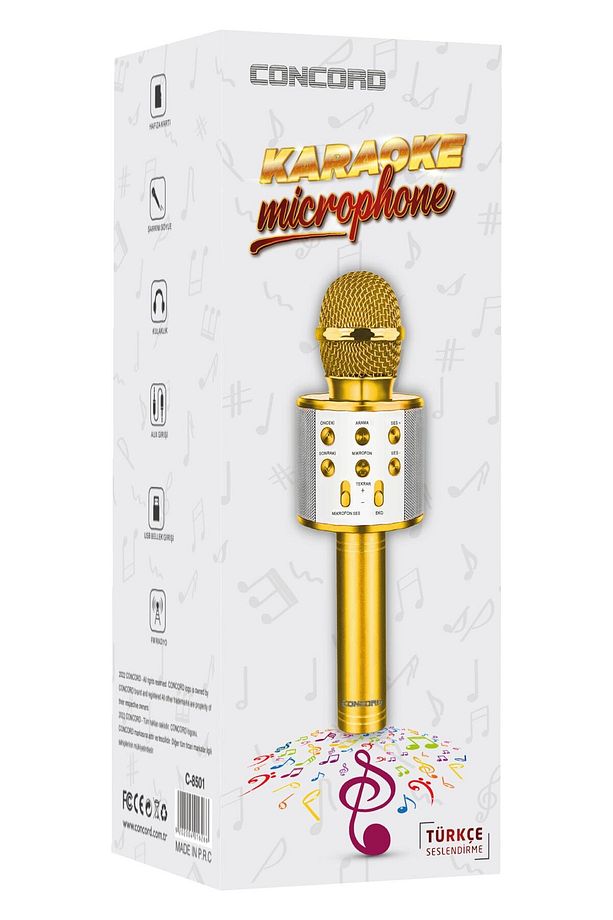 C-8501 Karaoke Türkçe Mikrofon Bluetooth Hoparlör - 2