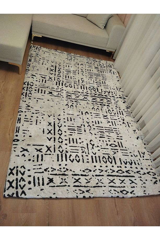 Soft Kadife Kumaştan Lastikli Halı Örtüsü - 4