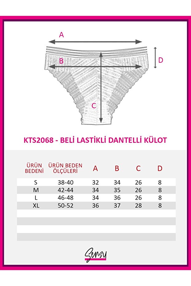 Kts2068 - 3 db-os női csipke bikini bugyi (széles szabású) - 6