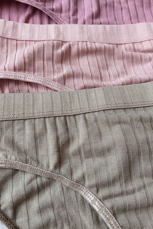 Kadın Fitilli Soft Renkler 5'li Slip Külot Set - Kts3053 - 8