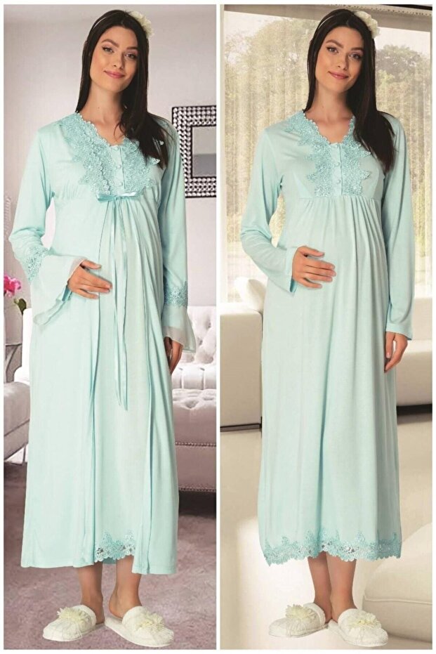 Maternity Nightgown Dressing Gown Set Carpediem 1518