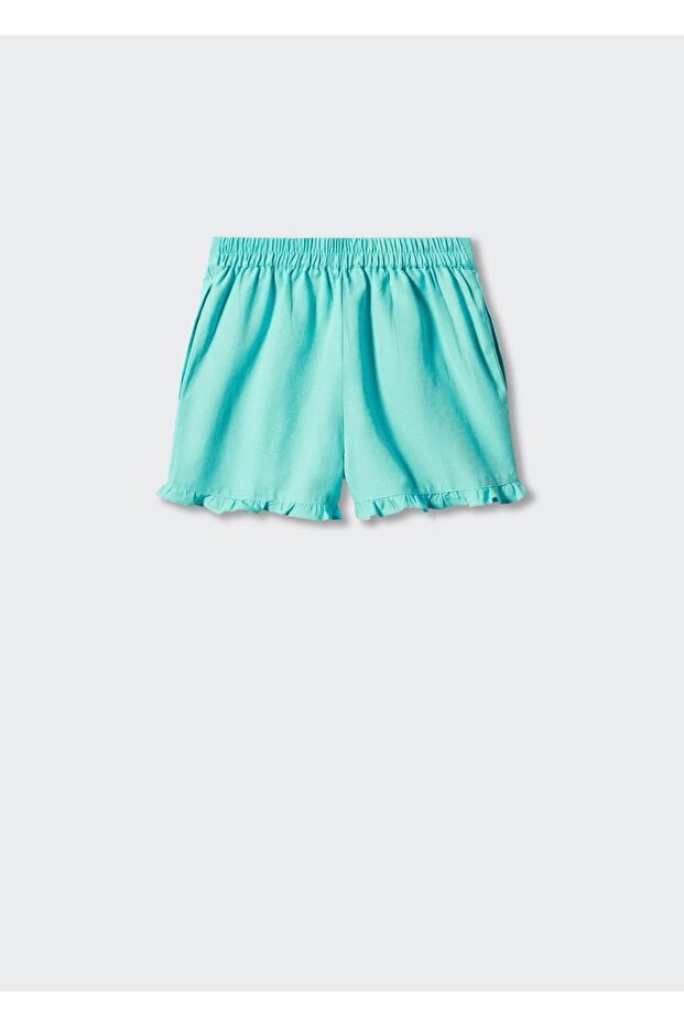 Büzgü detaylı şort - 4