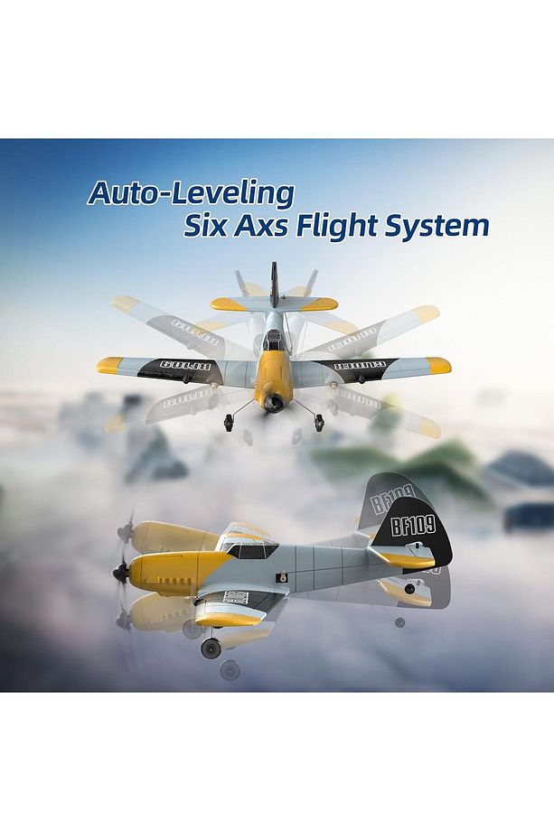 RC Messerschmitt Bf 109 Uçağı, 2,4 GHz, 6 Eksenli Gyro, RTF, Çocuklar ve Yetişkinler İçin - 2