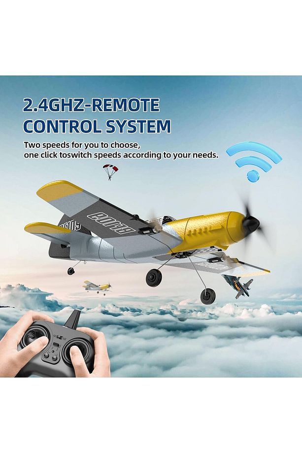 RC Messerschmitt Bf 109 Uçağı, 2,4 GHz, 6 Eksenli Gyro, RTF, Çocuklar ve Yetişkinler İçin - 5