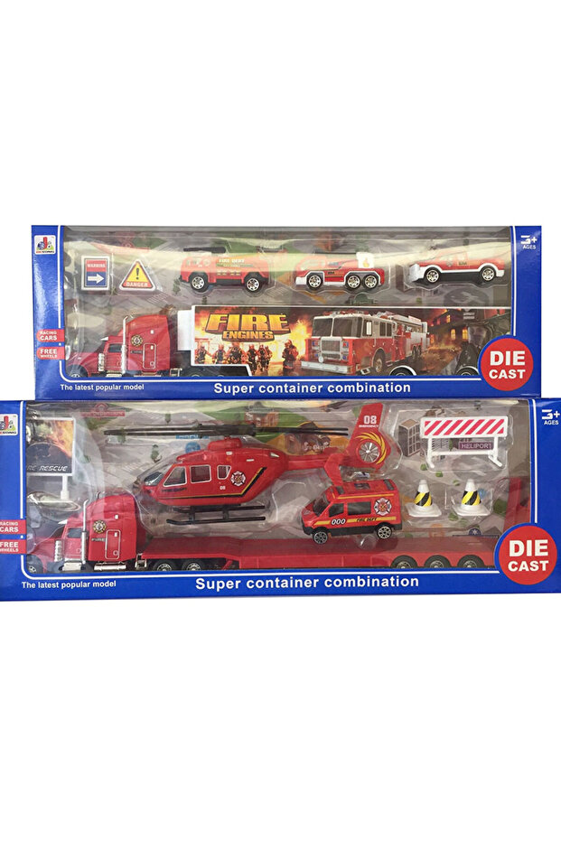 Red Truck Set with Metal Box - Blue Water World